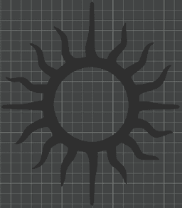 2D Sun 3d model