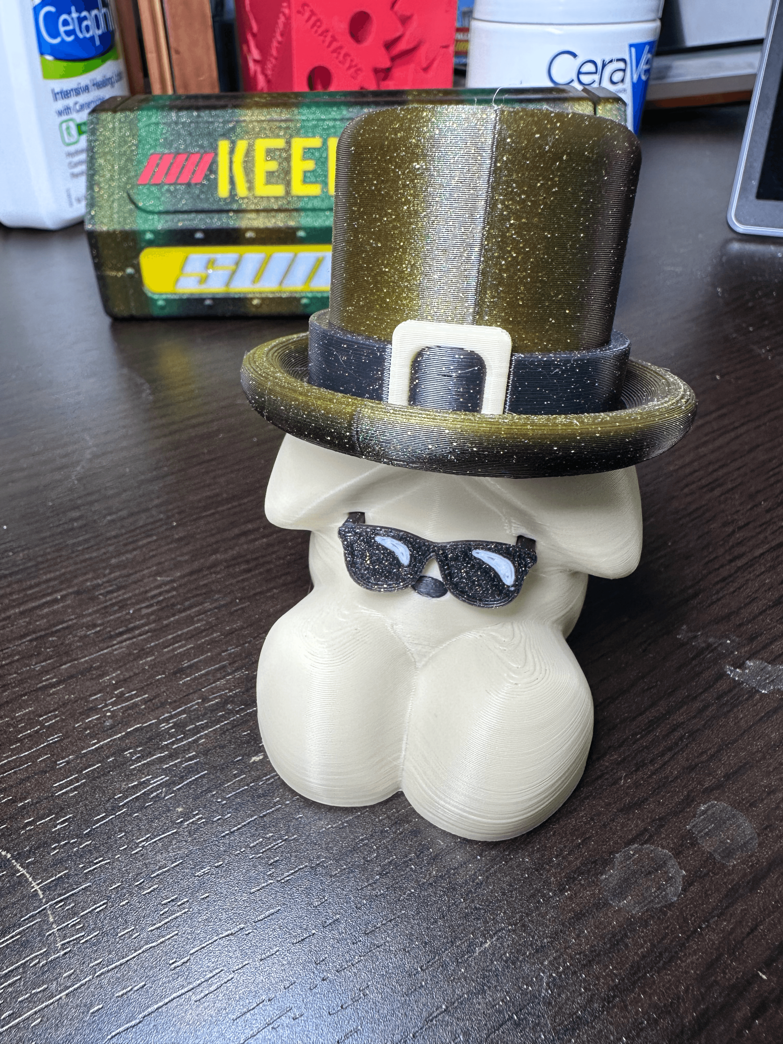 NSFW TINY WEINER SCULTURE WITH ST PADDY'S HAT, HARD HAT AND MORE! 3d model