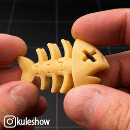 Flexi Fish Bone keychain 3d model