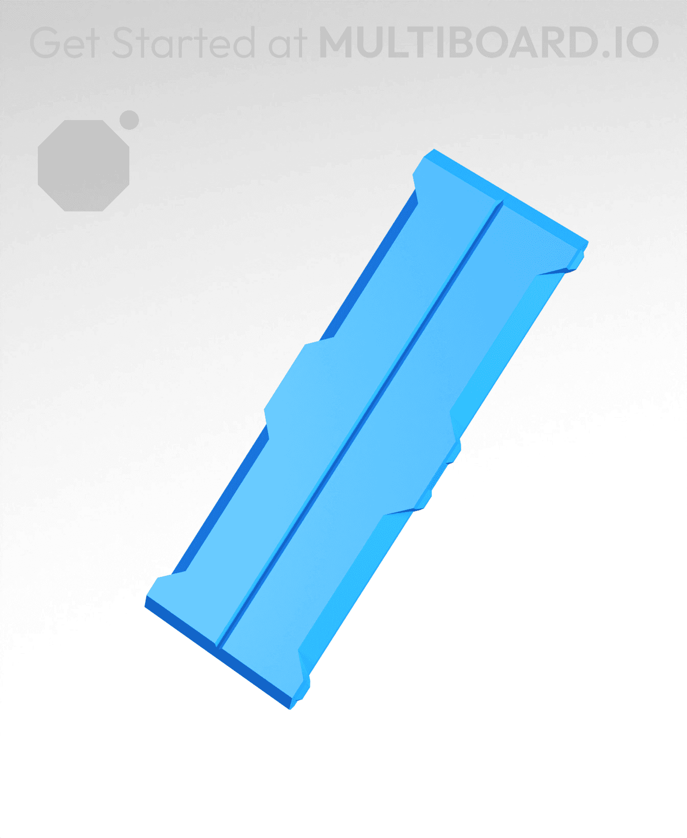 Plain - 1 LU Bin Fit - II Fold-In Locked Lite Rail (2 MU Rail) 3d model