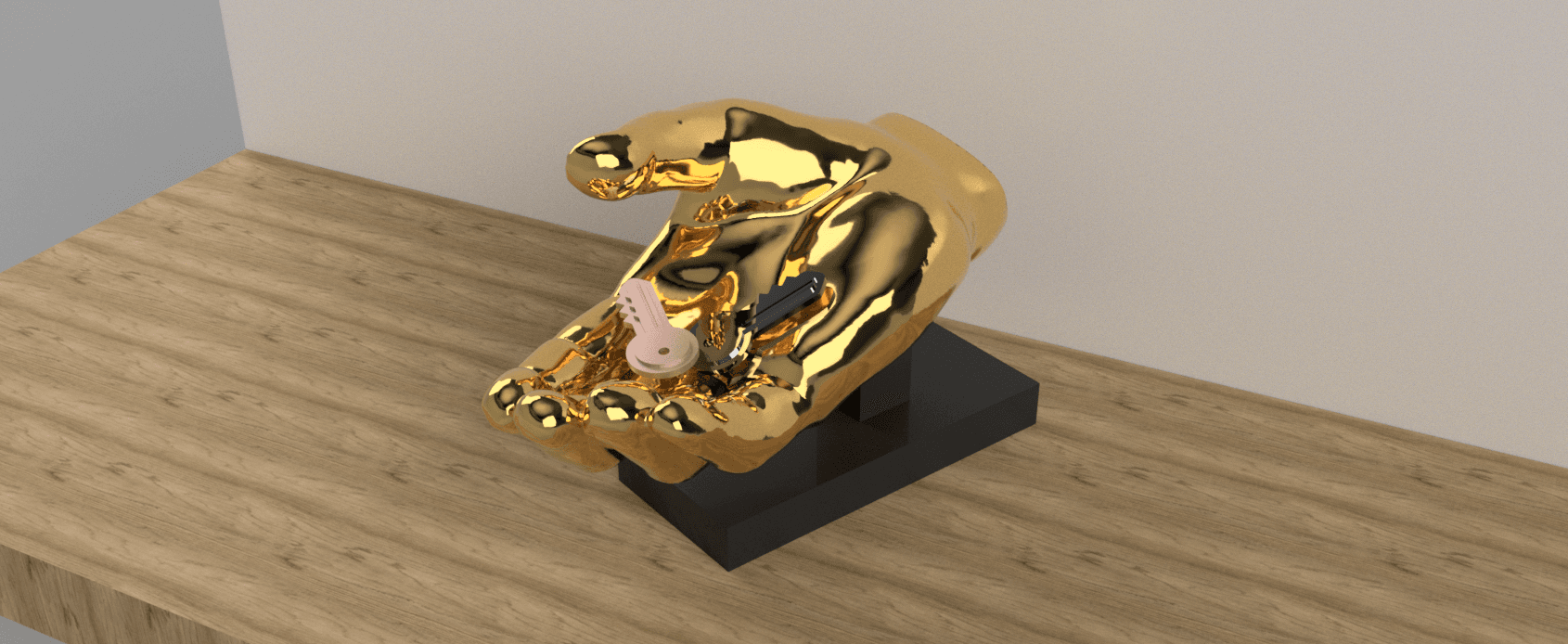 Floating Hand Holder / No Supports 3d model