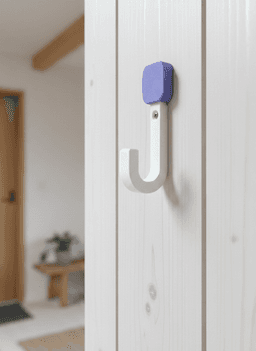 Coat Hanger Wall Hook Base _ replaceable part series 3d model