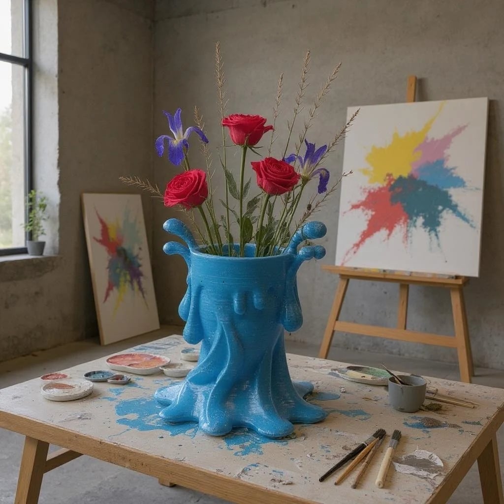 Paint Splash Vase β Studio Bloom 3d model