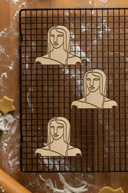 Mona Lisa Cookie Cutter, Biscuit Cutter 3d model