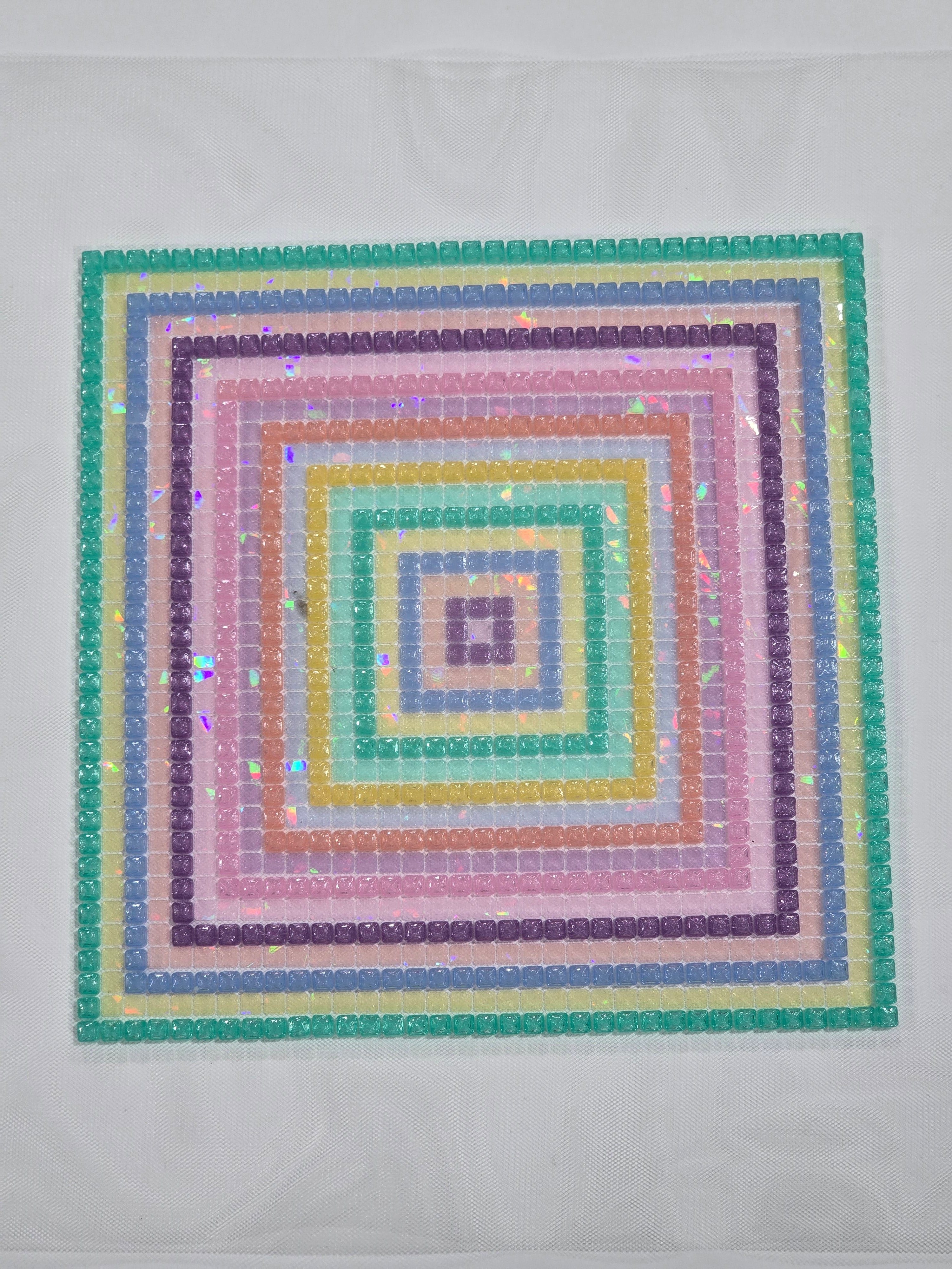 Two stage 3d print on fabric pattern 3d model