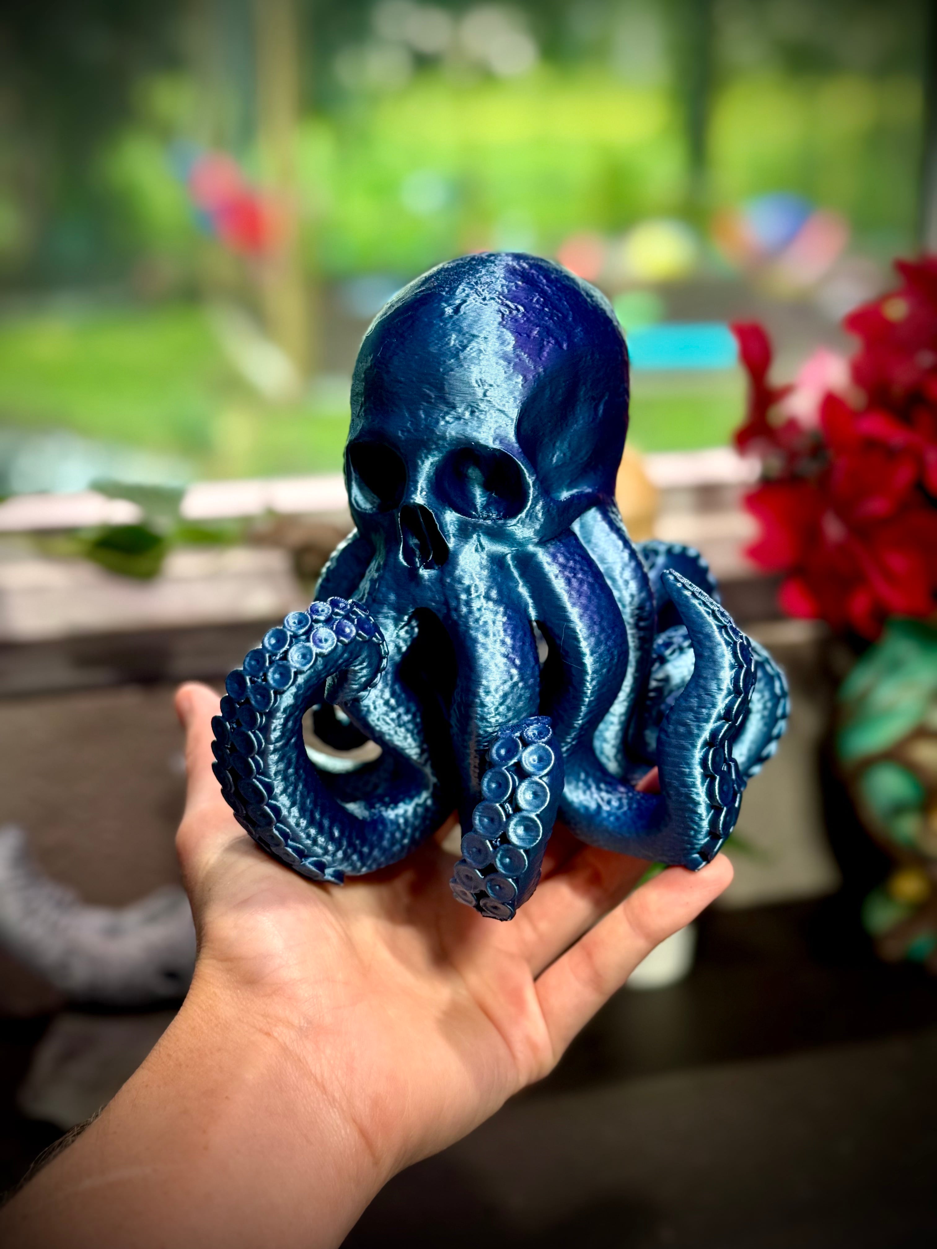Skull Octopus Decor and Lamp 3d model