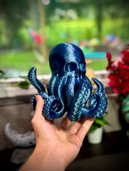 Skull Octopus Decor and Lamp 3d model