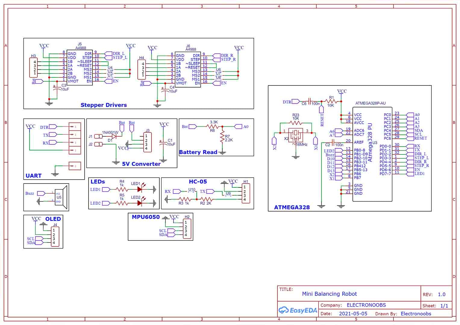 Balancing Robot Arduino NEMA17 3d model