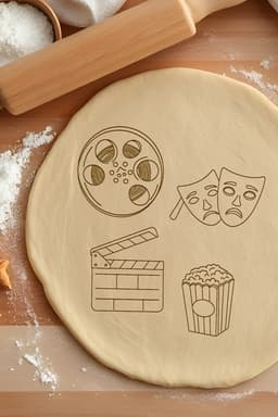 Cinema Set Cookie Cutter, Biscuit Cutter 3d model