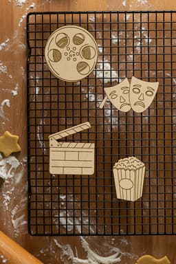 Cinema Set Cookie Cutter, Biscuit Cutter 3d model