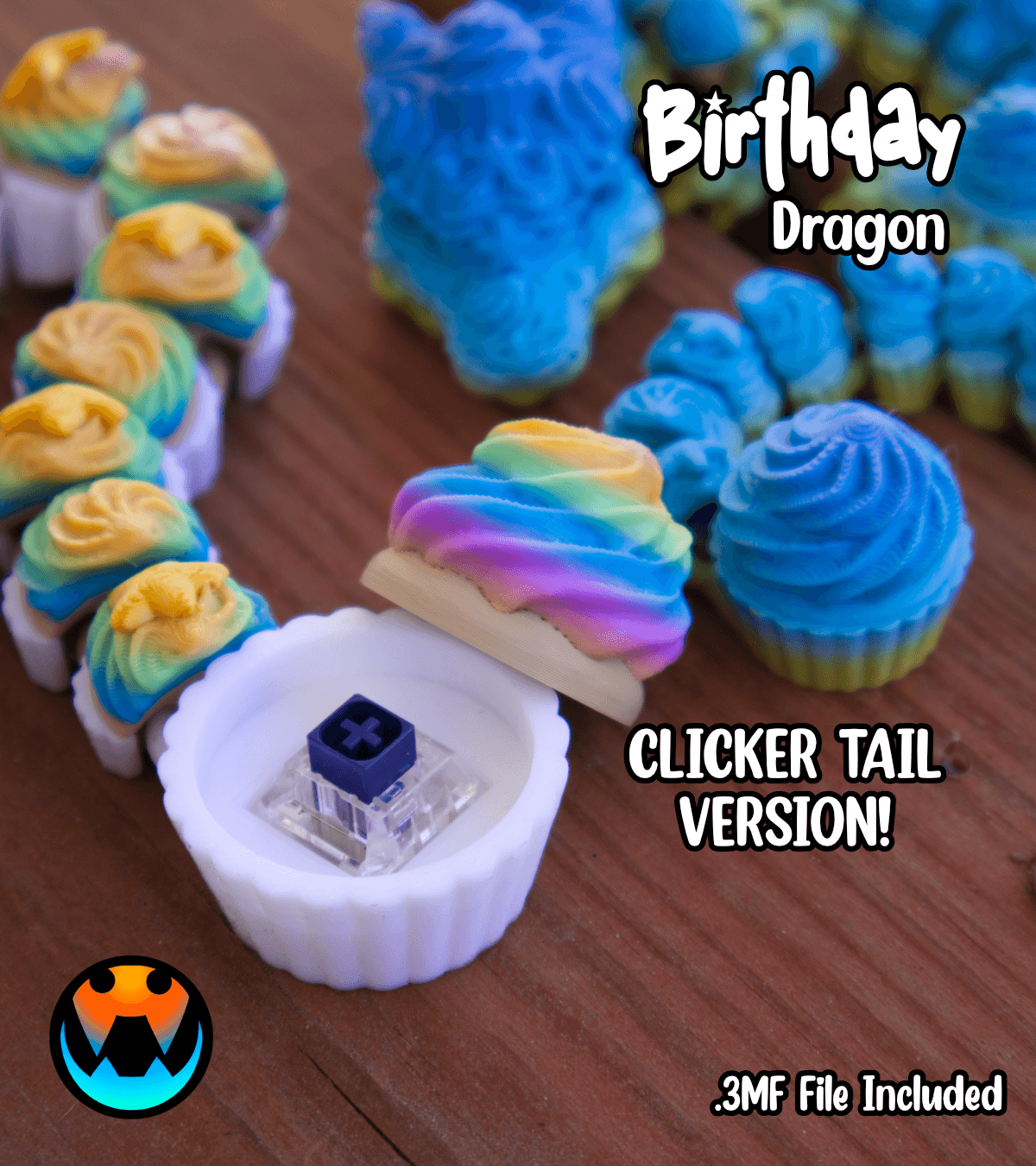 Birthday Dragon 3d model