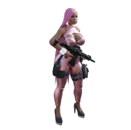 Glamorous Sniper Babe v2 3d model