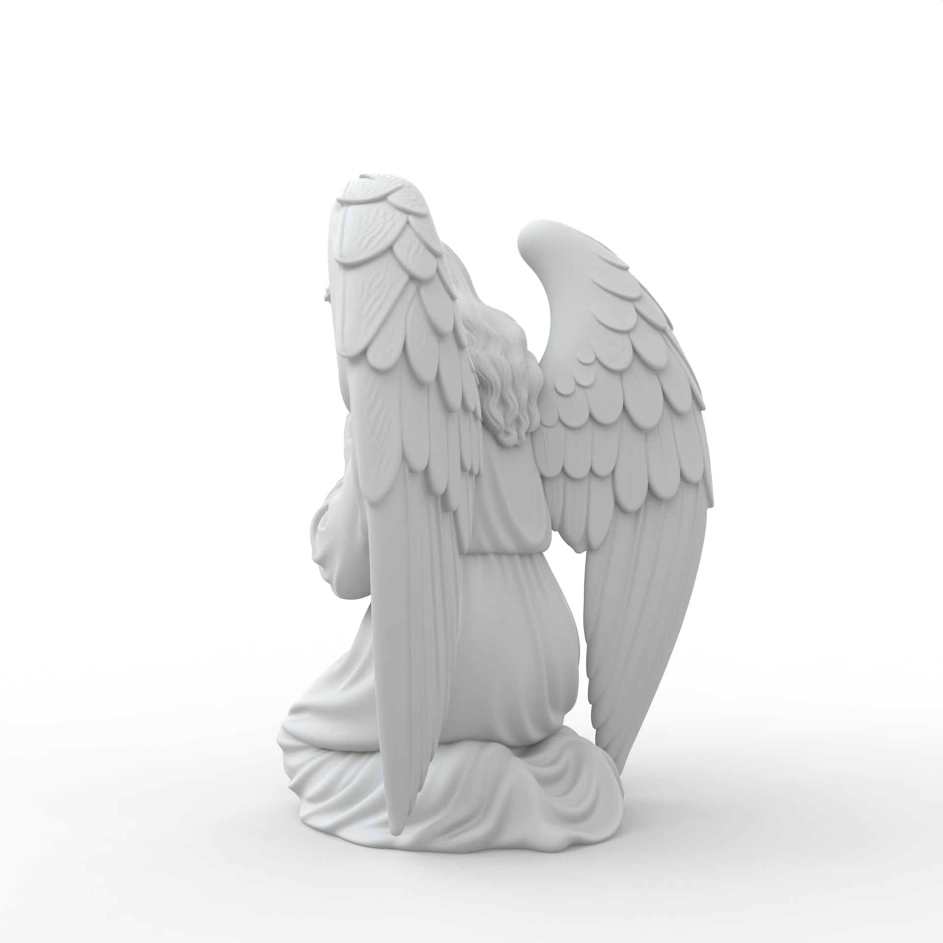 Praying Angel Statue 3d model