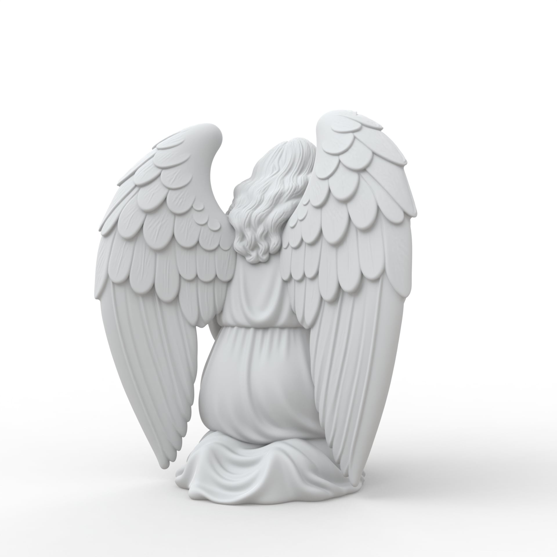 Praying Angel Statue 3d model