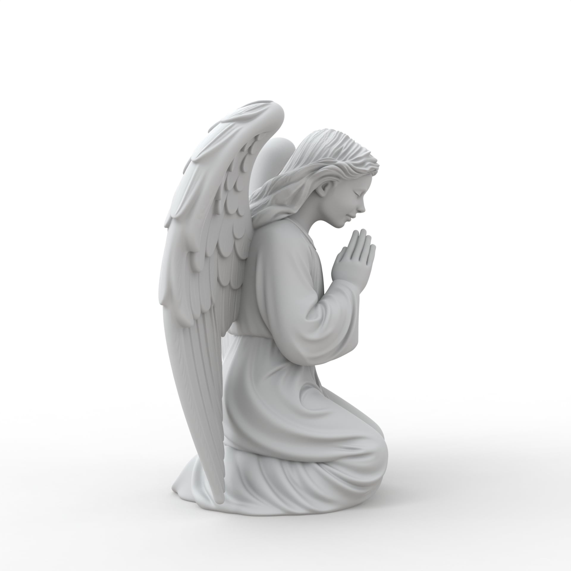 Praying Angel Statue 3d model