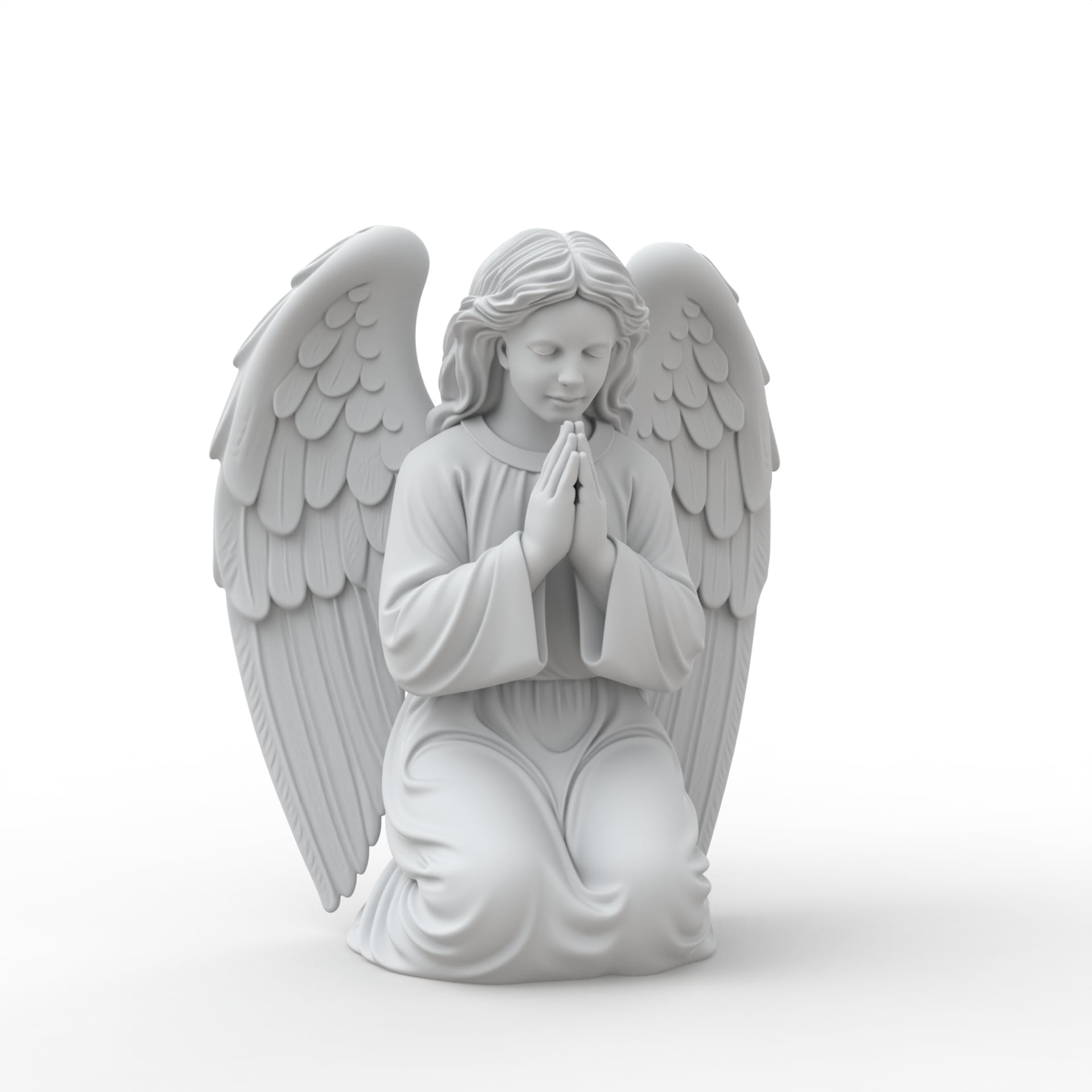 Praying Angel Statue 3d model