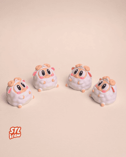 Cute sheep keychain - no support 3d model