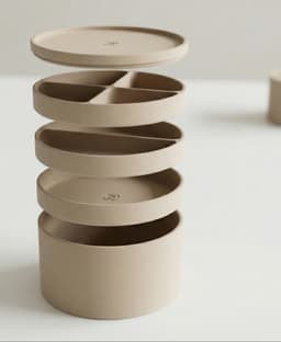Modular Cylindrical Stacking Organizer 3d model
