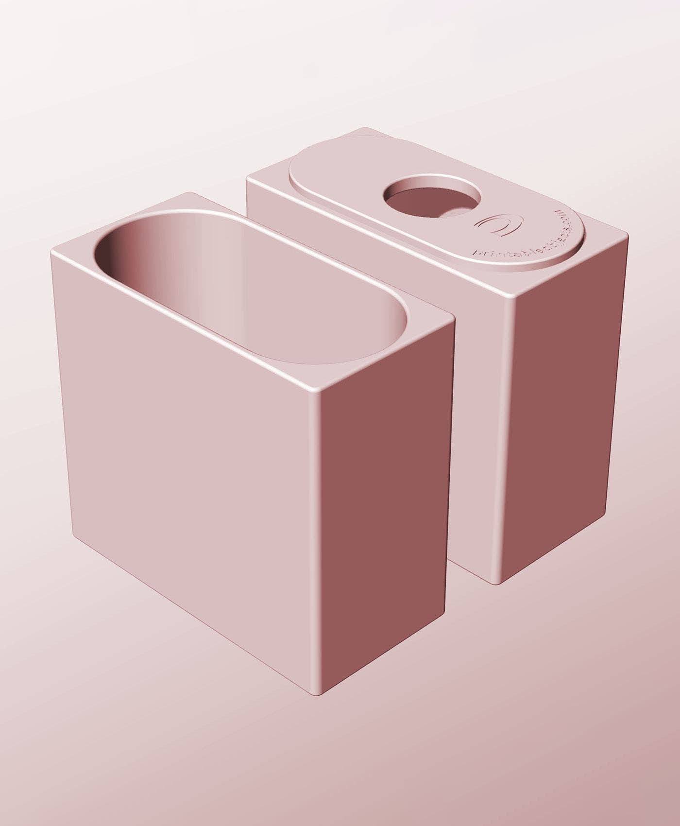 CX68-140-P Stackable pierced bin box module for creative decor 3d model