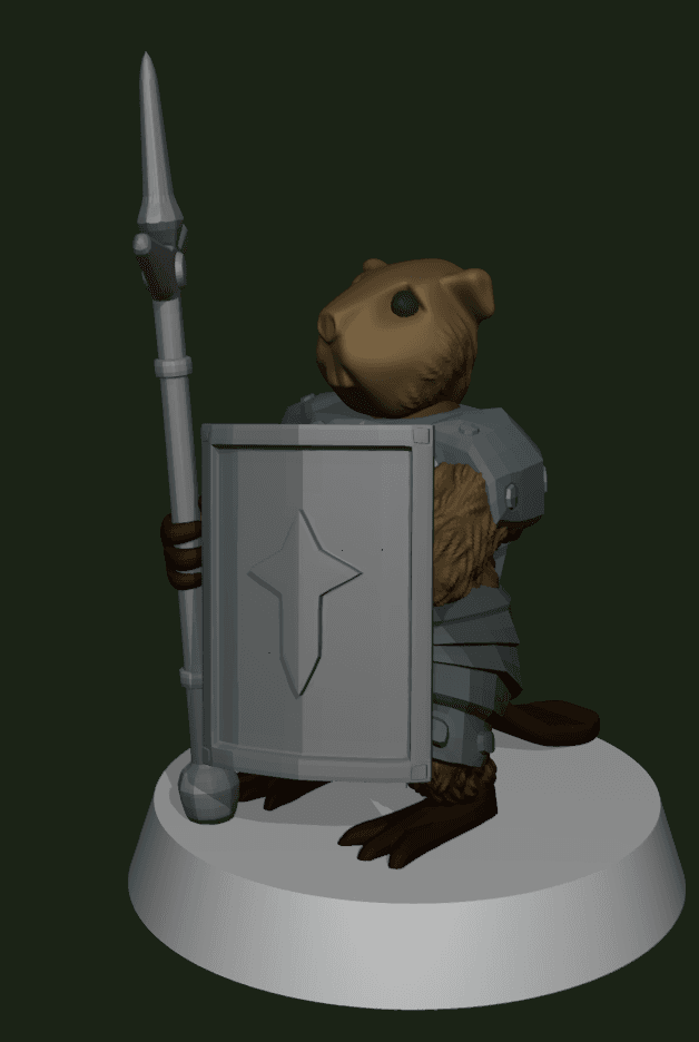 Beaver Woodland Warrior - PC 3d model
