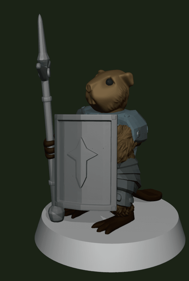 Beaver Woodland Warrior - PC 3d model