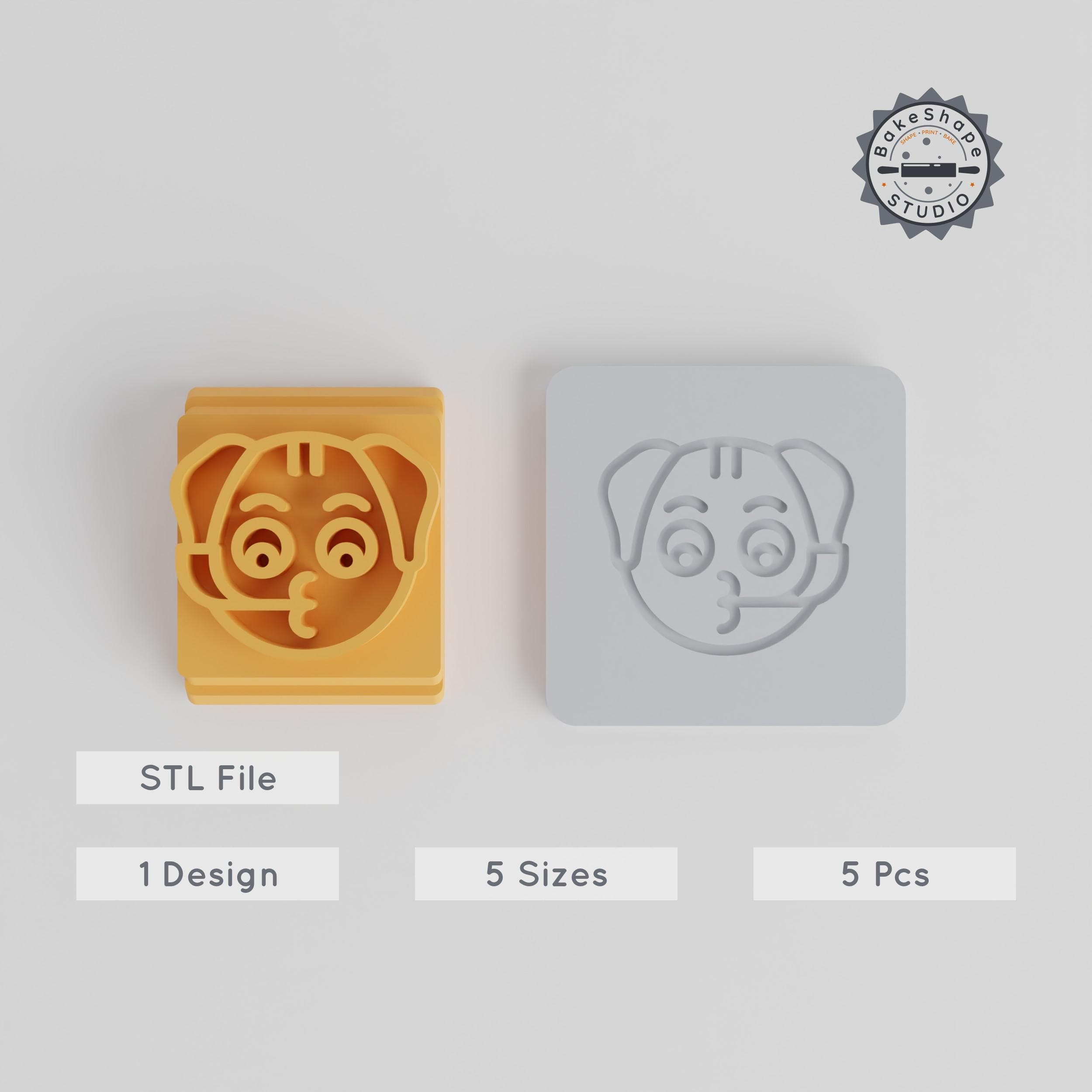Party Animal Stamp Tile Set, 5 Motif Sizes, Perfect for Clay, Cookie & Fondant Art PRODUCT_2645 3d model
