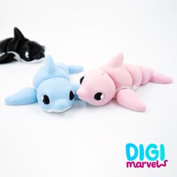 Dolphin Flexi + Keychain 3d model