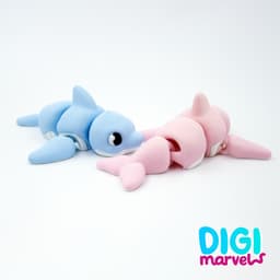 Dolphin Flexi + Keychain 3d model