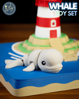 Lighthouse & Whale Collection 3d model