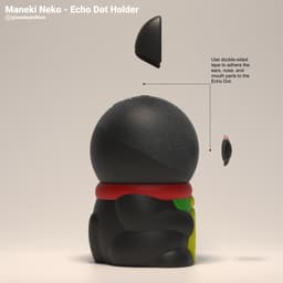 Maneki Neko - Echo Dot Holder 3d model