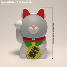 Maneki Neko - Echo Dot Holder 3d model