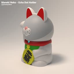 Maneki Neko - Echo Dot Holder 3d model