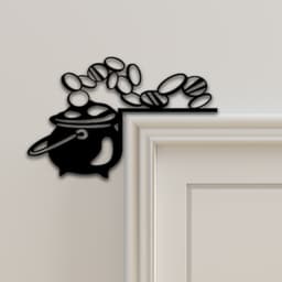 Gold Pot Door Corner Decor 3d model