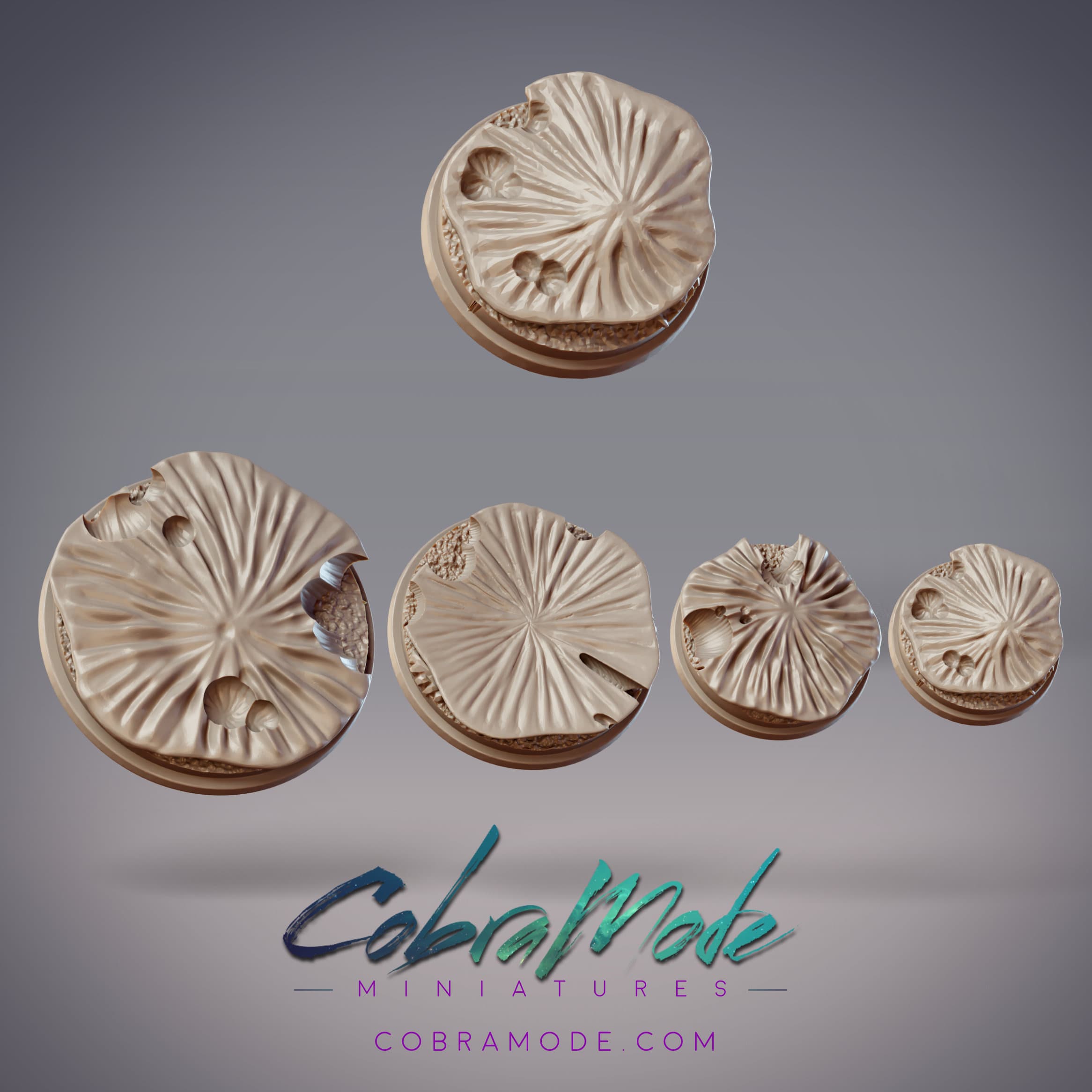 Fungal Platform Base Pack (4pcs) 3d model
