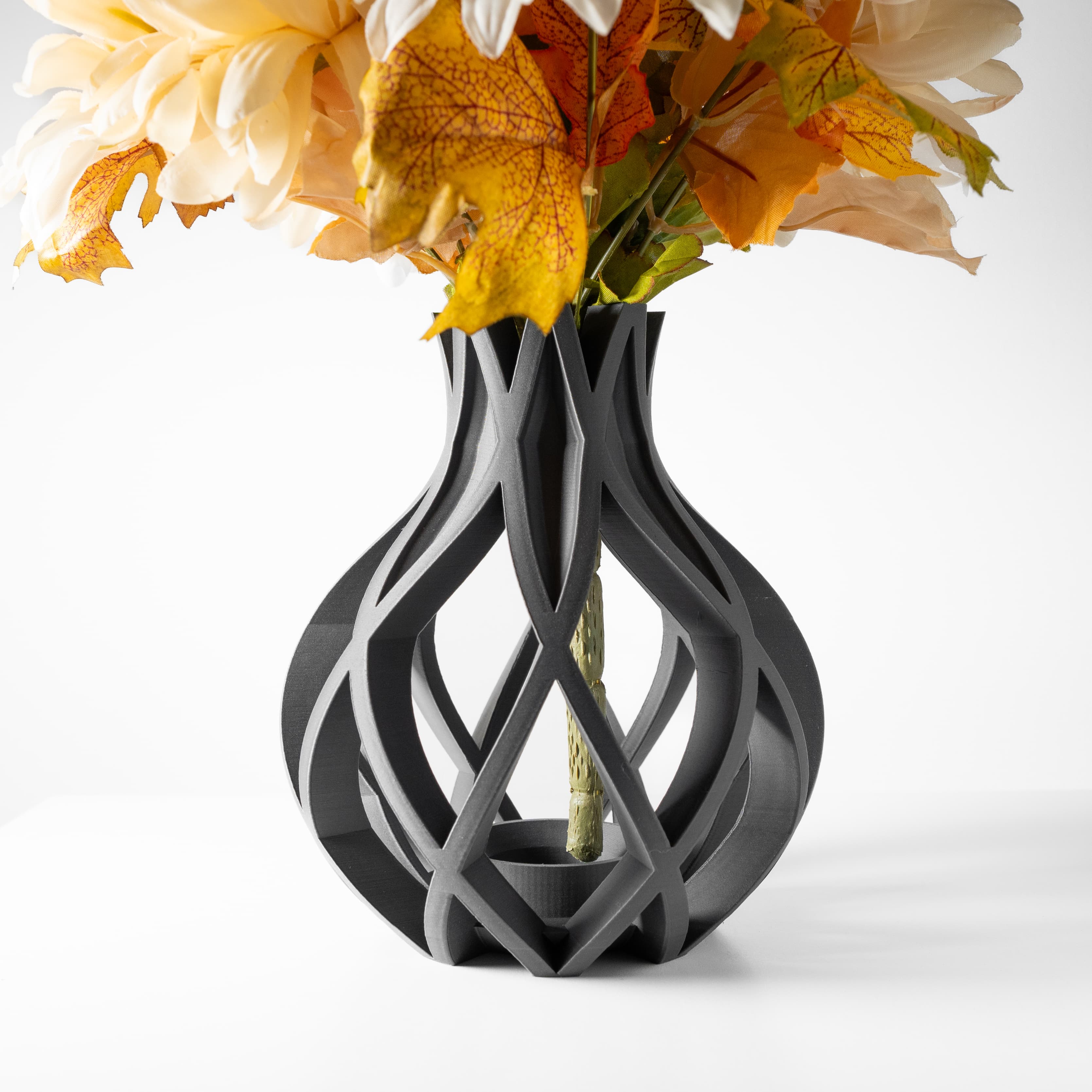 The Oukan Vase, Modern and Unique Home Decor for Dried and Preserved Flower Arrangement | STL File 3d model