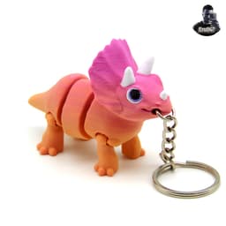 Triceratops Keychain + Figurine 3d model