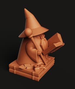 Wizard Reading Book Multi-Color 3MF | Fantasy Print | Bambu Ready 3d model