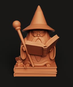 Wizard Reading Book Multi-Color 3MF | Fantasy Print | Bambu Ready 3d model