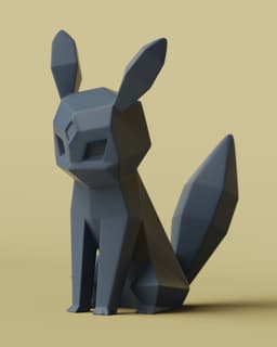 Low-poly Umbreon 3d model