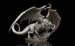 Bronze Dragon (Pre-Supported) 3d model