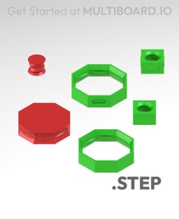 Tile Components - STEP Multiboard Remixing Files 3d model