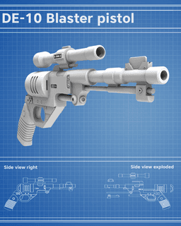 DE-10 Blaster - Star Wars 3d model