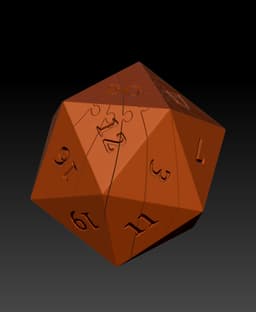 D20 Spiral Twist Fidget 3d model