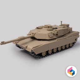 M1A2 Abrams tank - foldable 3d model