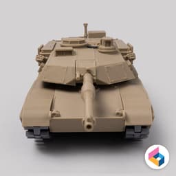 M1A2 Abrams tank - foldable 3d model