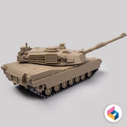 M1A2 Abrams tank - foldable 3d model