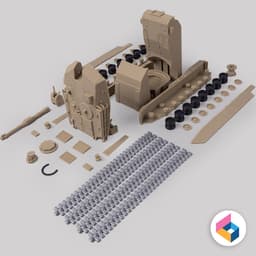 M1A2 Abrams tank - foldable 3d model