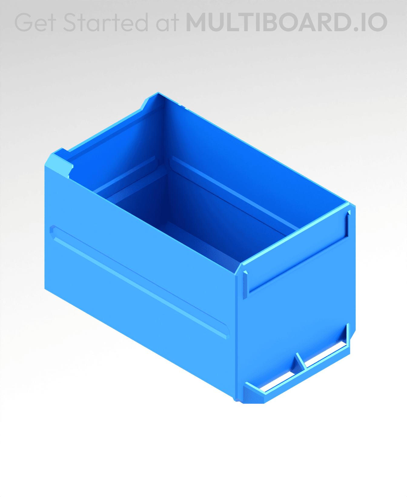 2x2x3 LU - Labelled - Magnetic - Simple Multibin Drawer 3d model