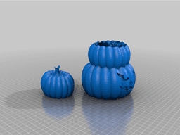Three headed pumpkin 3d model