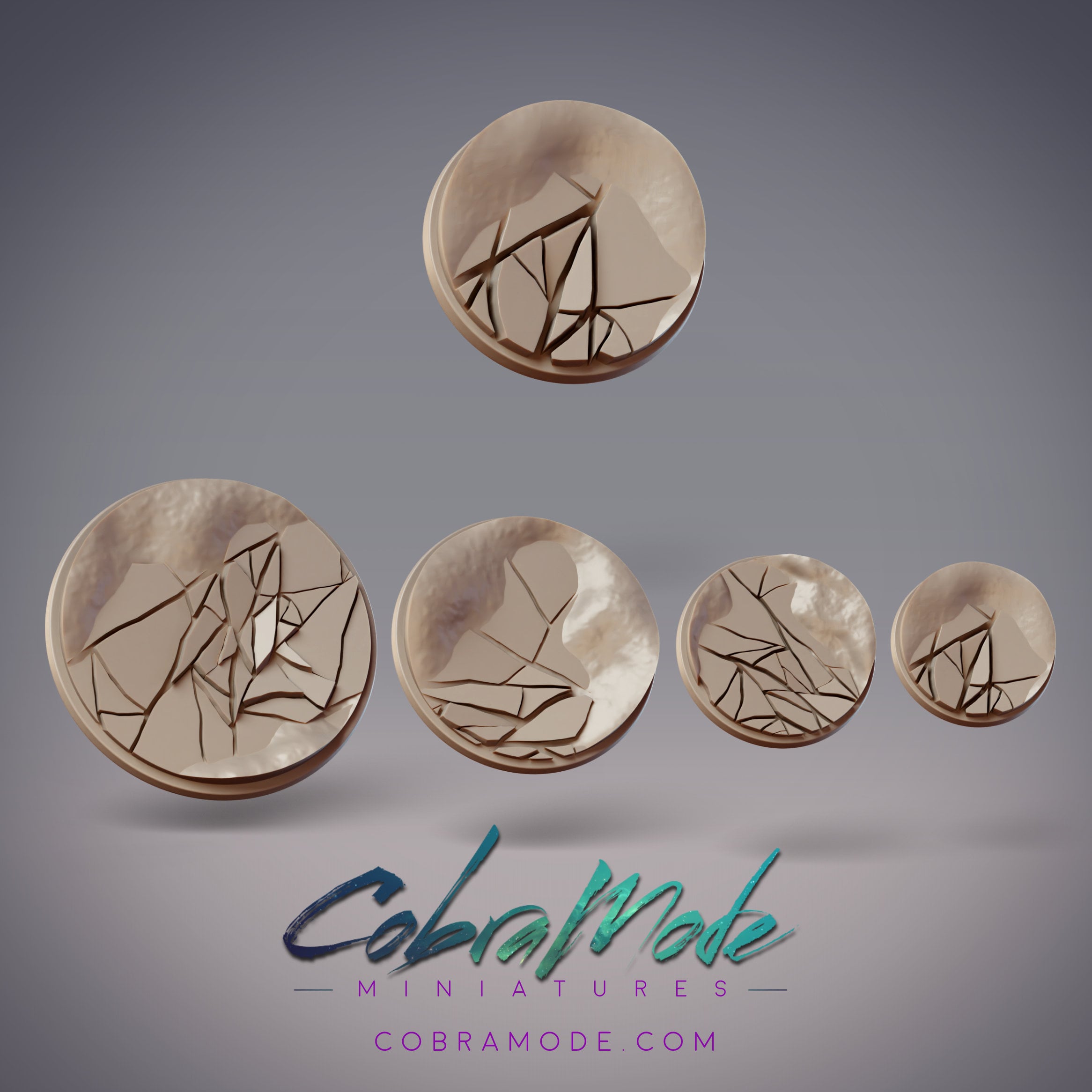 Cracked Ice Base Pack (4pcs) 3d model